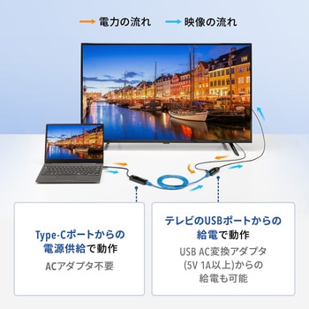 エクステンダー USB TypeC-HDMI変換 サンワサプライ