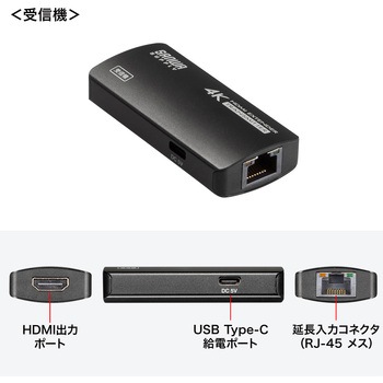 エクステンダー USB TypeC-HDMI変換 サンワサプライ