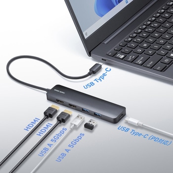 ドッキングステーション USB TypeC サンワサプライ