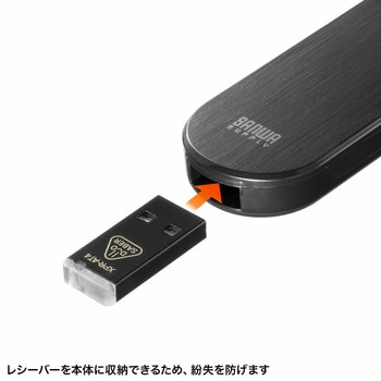 パワーポインター 2.4GHz グリーンレーザー サンワサプライ