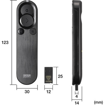 パワーポインター 2.4GHz グリーンレーザー サンワサプライ