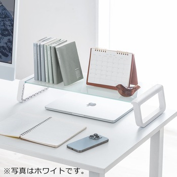 机上ラック ガラス製 サンワダイレクト