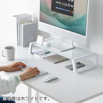 机上ラック ガラス製 サンワダイレクト