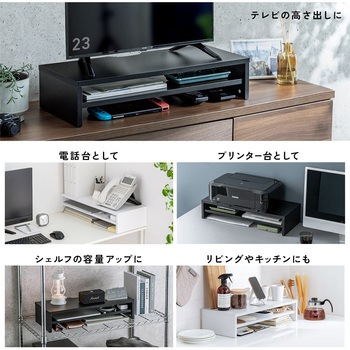 机上ラック 中棚付き サンワダイレクト