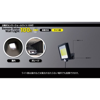 ソーラーセンサーライト パネル分離型 トレードワン