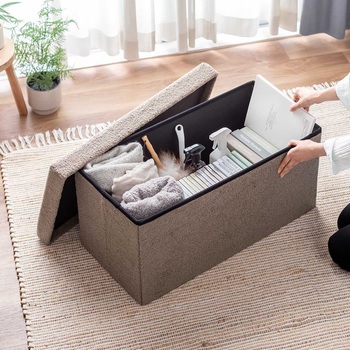 スツール 収納BOX付き サンワダイレクト