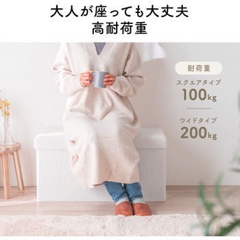 スツール 収納BOX付き サンワダイレクト