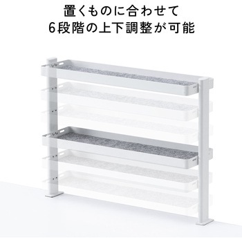 シェルフ 2段 クランプ止め サンワダイレクト