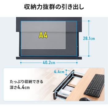 ドロワー 木ねじ取付け サンワダイレクト