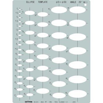 楕円テンプレート ドラパス