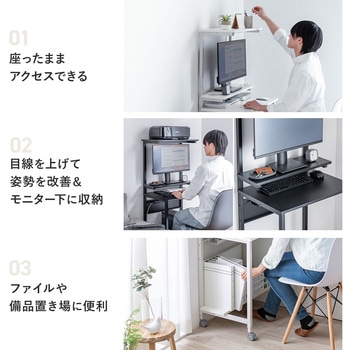 ラック シンプルタイプ キャスター付き サンワダイレクト