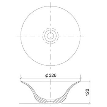 置き型手洗器・洗面ボウルΦ326(モノクローム・シリーズ) RELIANCE