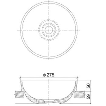 置き型手洗器・洗面ボウルΦ275(モノクローム・シリーズ) RELIANCE