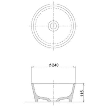 置き型手洗器・洗面ボウルΦ240(モノクローム・シリーズ) RELIANCE