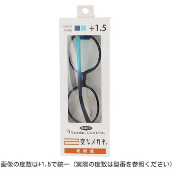変なメガネ 老眼鏡 おしゃれ ブルーライトカット ソフトケース付属 日本メーカー ラウンド型 Hug Ozawa