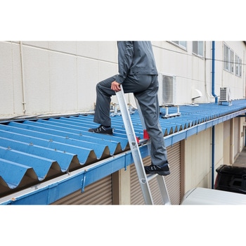 脚部伸縮 スタビライザー付 ハチ型 3連はしご ラクノリ 長谷川工業