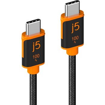 JUCX25L18 USB-C to C 充電/通信ケーブル PD100W 1.8m j5 create