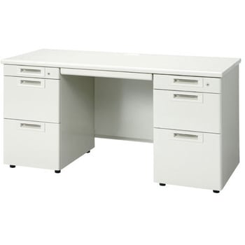 RJデスクII 両袖机 奥行600mmタイプ(組立サービス付き) プラス(家具)