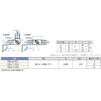 マグネット付エッジシール 308GA型 LAMP(スガツネ)