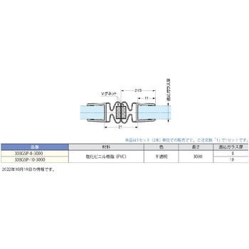 マグネット付センターシール 308GSP型 LAMP(スガツネ工業)