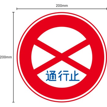 規制標識 ステッカー 200角 グリーンクロス