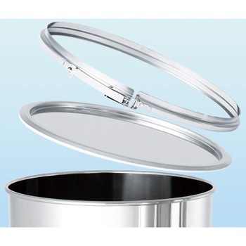 日東金属工業 18-8 テーパー付 密閉容器 レバーバンド式 手付 TP-CTL 47cmH 18-8 テーパー付 密閉容器(レバーバンド式)手付 TP-CTL 24cm 日東金属工業