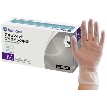 アキュフィット プラスチック手袋 メディコムジャパン