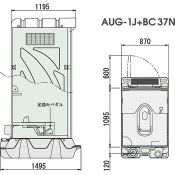 AUシリーズ 簡易水洗タイプ 和式 旭ハウス工業