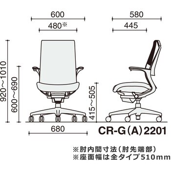 CR-GA2201F6BGGT5-WN オフィスチェアー M4 (配送・組立サービス付き) 1 ...