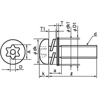 TRXタンパープルーフナベP=4(SW+JIS小形W組込)(ステンレス/ブラック)(小箱) 大阪魂