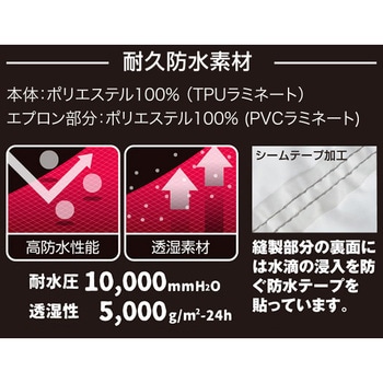 レインウェア 防水エプロン付き makku