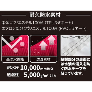 レインウェア 防水エプロン付き makku