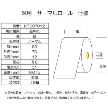 サーマルロール紙 コウナン