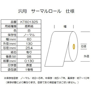 サーマルロール紙 コウナン