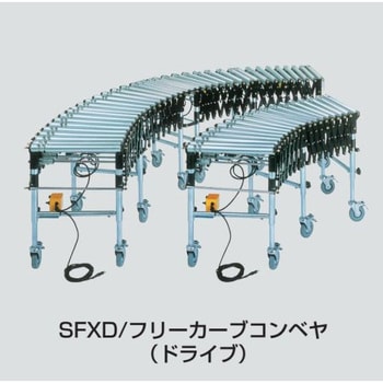 スチール製フリーカーブコンベヤ 軽荷重用 SFXD型 駆動タイプ 低機高