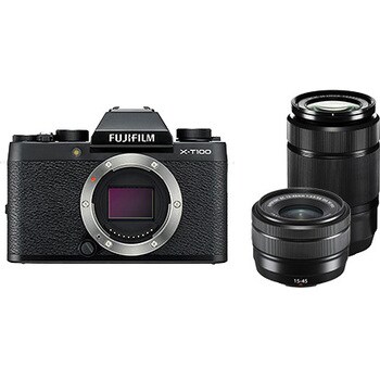 FUJIFILM ミラーレス一眼カメラ X-T100ダブルズームレンズキット