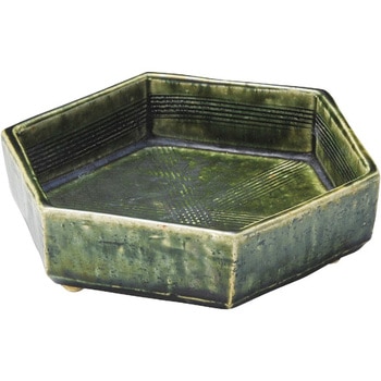 織部くしめ六角中向付 カネ大白木屋