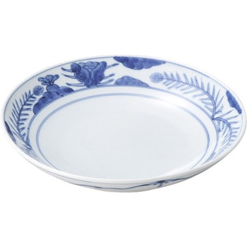 染付草花文深皿 カネ大白木屋