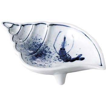 吹墨巻貝向付 カネ大白木屋