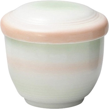 白磁二色吹中むし碗 カネ大白木屋