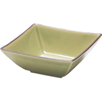 渕錆ヒワ京型角小鉢 カネ大白木屋