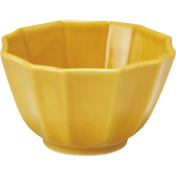 黄釉12角反小鉢 カネ大白木屋