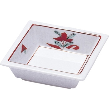 吉兆赤絵正角鉢 - カネ大白木屋