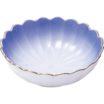 渕金コバルト菊型鉢 - カネ大白木屋