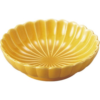 黄交趾菊型丸鉢 - カネ大白木屋