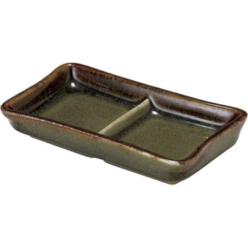 唐津二ツ切皿 カネ大白木屋