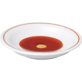 赤丸紋薬味皿 カネ大白木屋