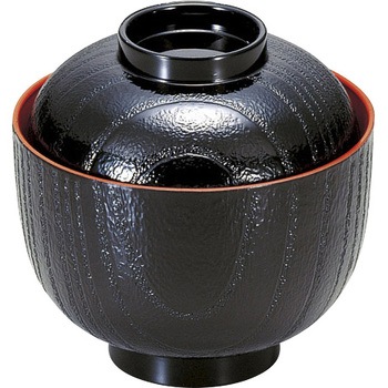 桐木目小吸椀黒内朱 カネ大白木屋