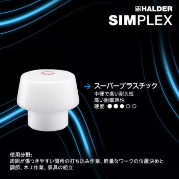 シンプレックスハンマー用替ヘッドΦ50(取付け部Φ40) Roemheld Halder(ロームヘルド・ハルダー)