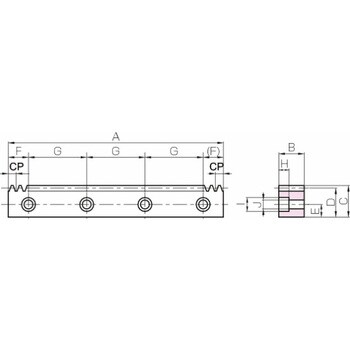 KRCPFD10-1000HJ KRCPFD CPラック 小原歯車工業(KHK) 並歯 - 【通販